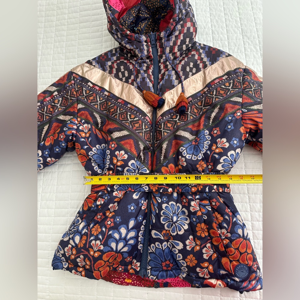 Farm Rio reversible hooded puffer - M - statement jacket - Picture 15 of 17